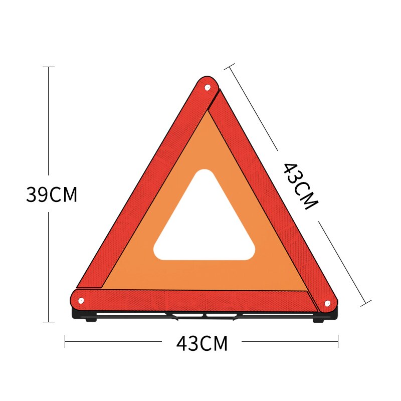Emergency Warning Triangles, Roadside Safety Triangle, Foldable Warning Reflective Triangle with Case for Vehicles Breakdown