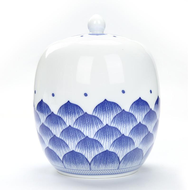 Ceramic Tea Caddies Tea Culture Blue And White Porcelain Storage Bottle Jar Tea Box Candy Salt Seasoning Snack Storage Container: 9