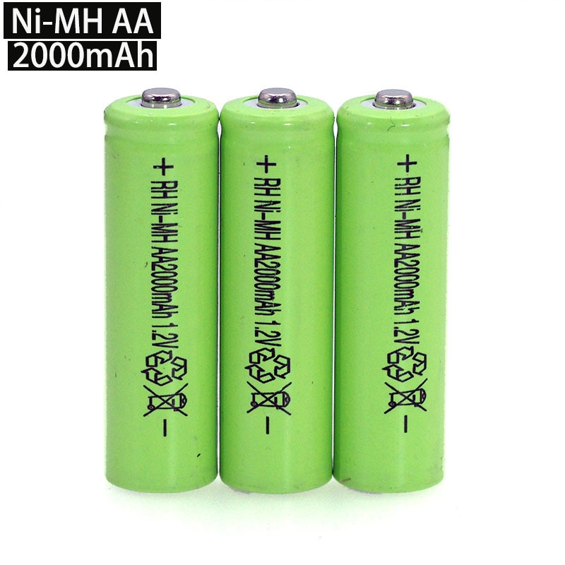 1.2V Aa Ni-Mh Batterij 2000Mah 1.2V Oplaadbare Batterij Hoge Capaciteit Camera/Microfoon/Muis/Speelgoed batterijen