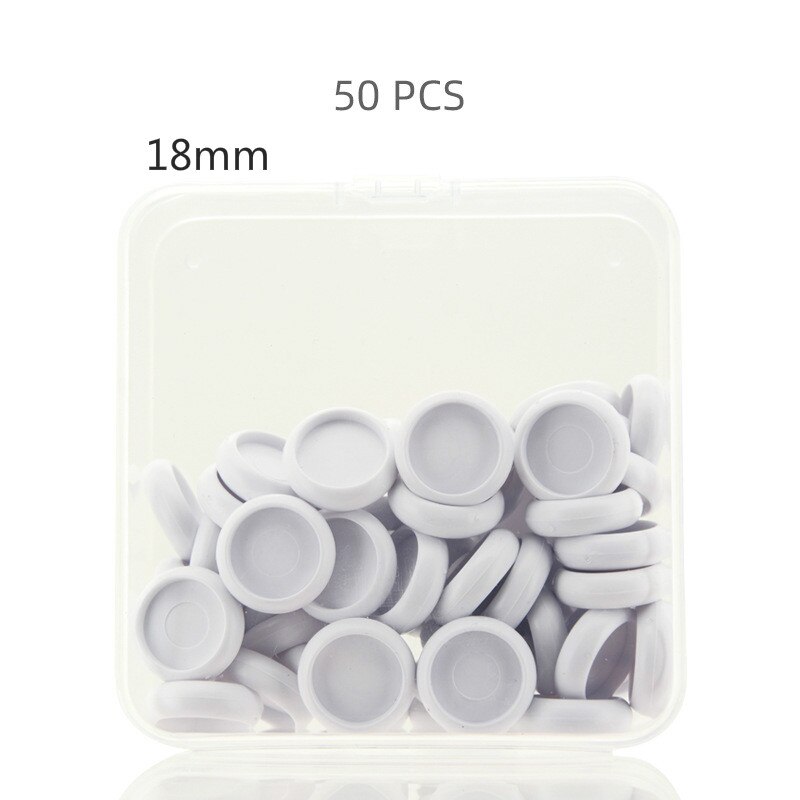 Fromthenon 30/50 st färgglada pärmar ringar svamp hål lös blad planerare ring bindning tillbehör anteckningsbok plast skivspänne: 18mm 50pc vit