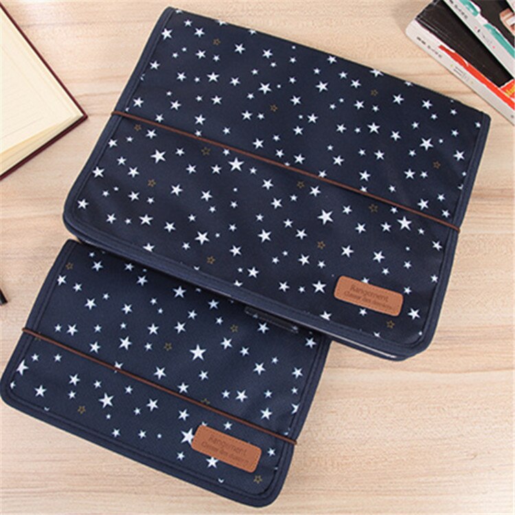 Large-capacity File 12 Pockets Portable Document Folder Accordion A4 File Folder Oxford Document Expandable Briefcase