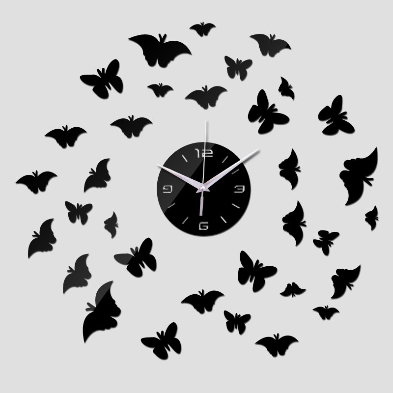 Specielle ur wallstickers spejl akryl quartz ur smuk moderne reloj de pared horloge vintage