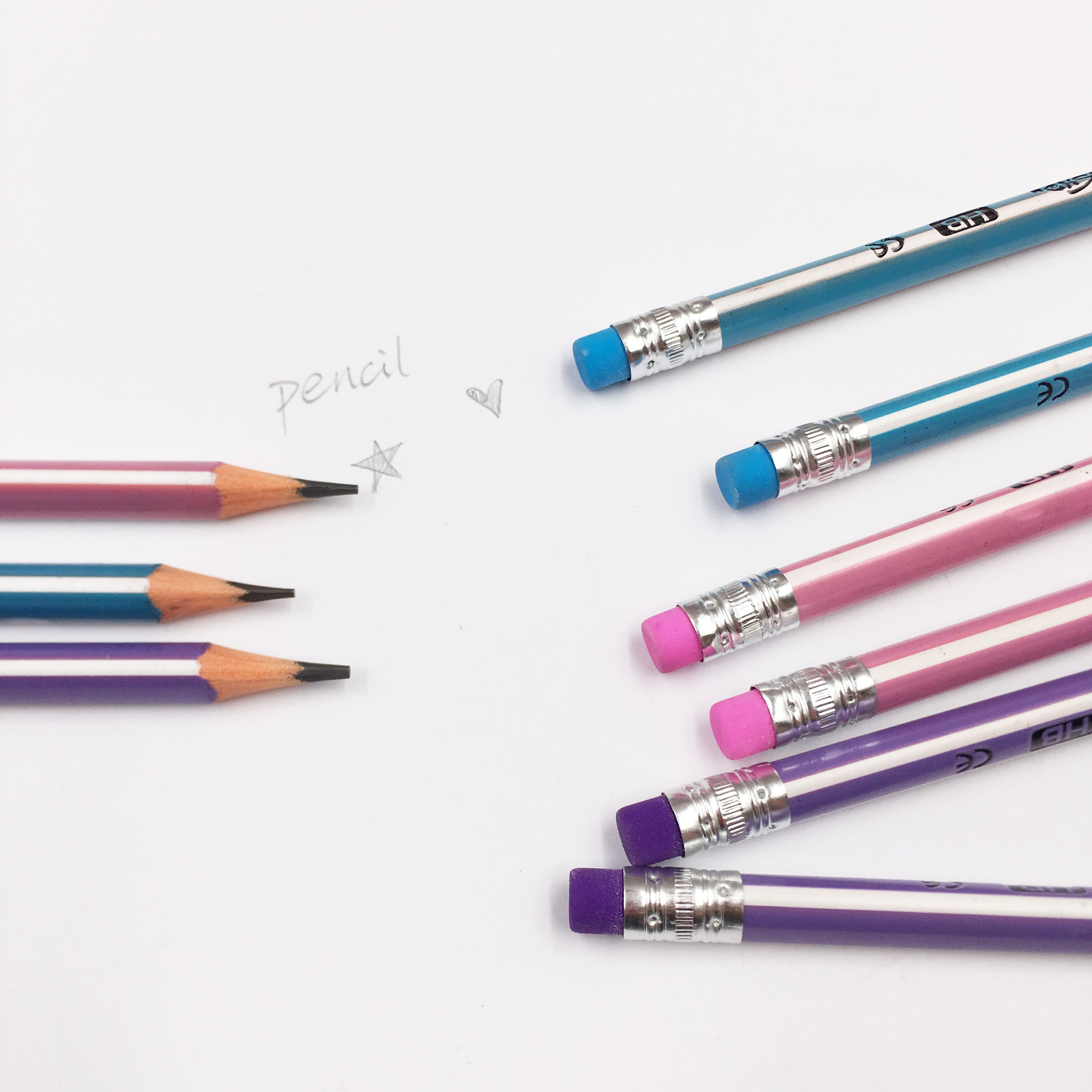 12 stk/parti hb god tegning slik farve tegneserie sød blyant papirvarer til kontor og skoleartikler