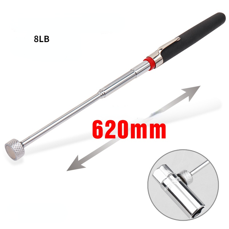 1pcs Mini Portable Telescopic Magnetic Magnet Pen Handy Tool Capacity For Picking Up Nut and Bolt Extendable Pickup Rod Stick: C
