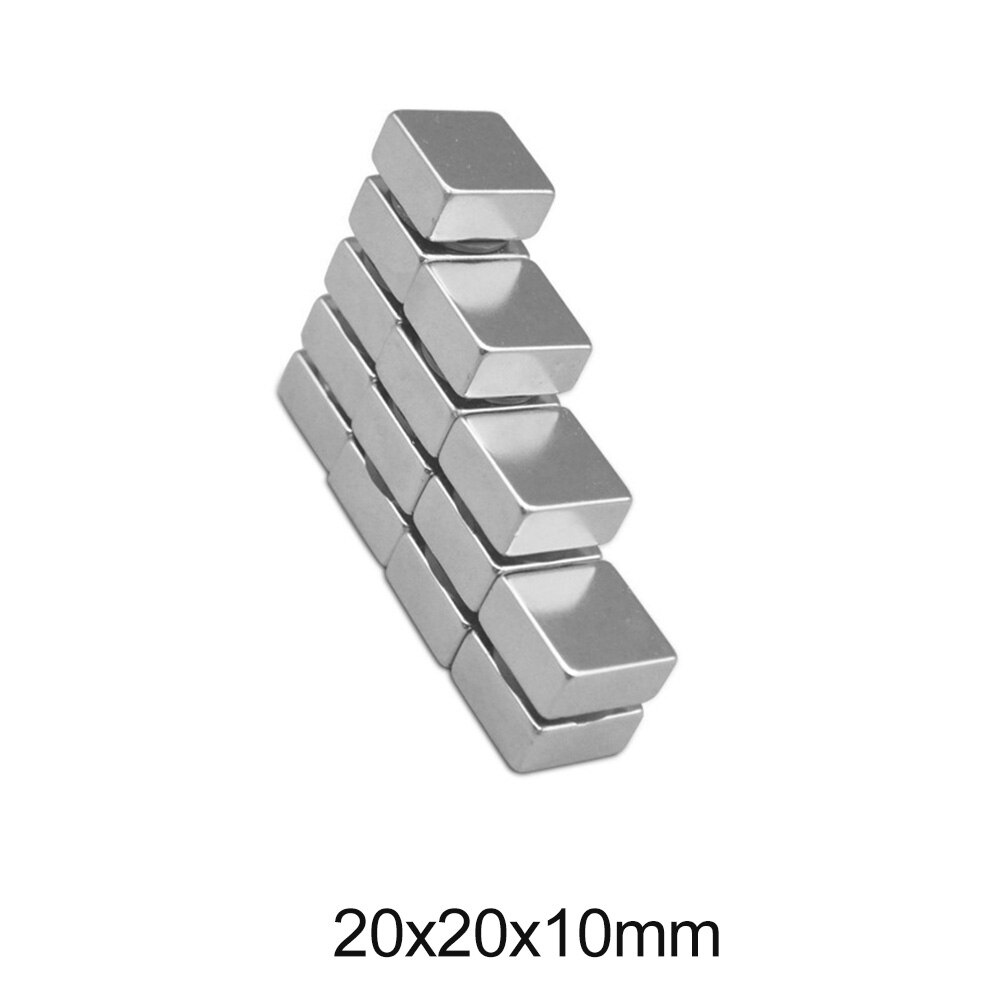 1/2/5/10/20 stk. 20 x 20 x 10 mm søgemadratmagnet 20mm*20mm stangmagneter 20 x 20 x 10mm kraftig neodymmagnetisk 20*20*10