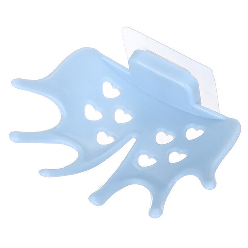 Badrum dusch tvål låda hylla väggmonterad tvål låda disk förvaringsplåt fack hållare fodral tvål hållare badrum fack tillbehör: Blå