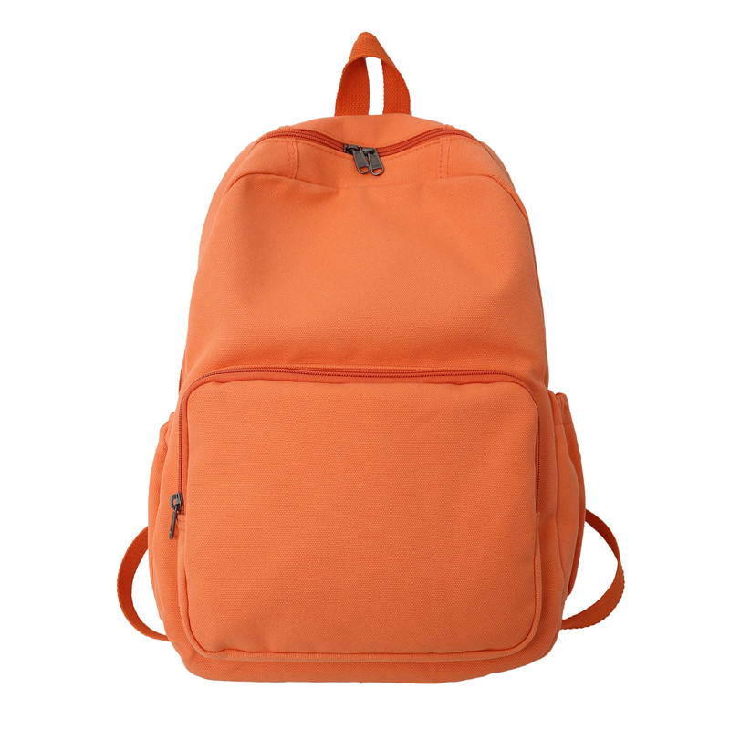 Trendiger canvas-rucksack für damen und herren, schulrucksack, bücherrucksack, reiserucksack, uni-rucksack für mädchen und jungen: Orange