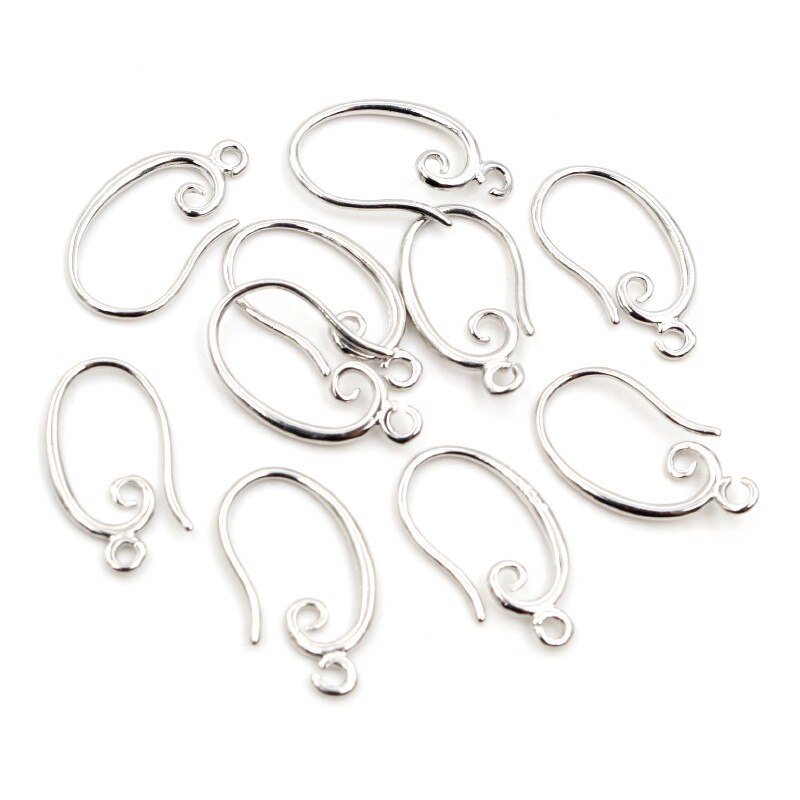10Pcs 19X11Mm Klassieke 8 Kleuren Plated Messing Franse Earring Haken Draad Instellingen Base Instellingen hele