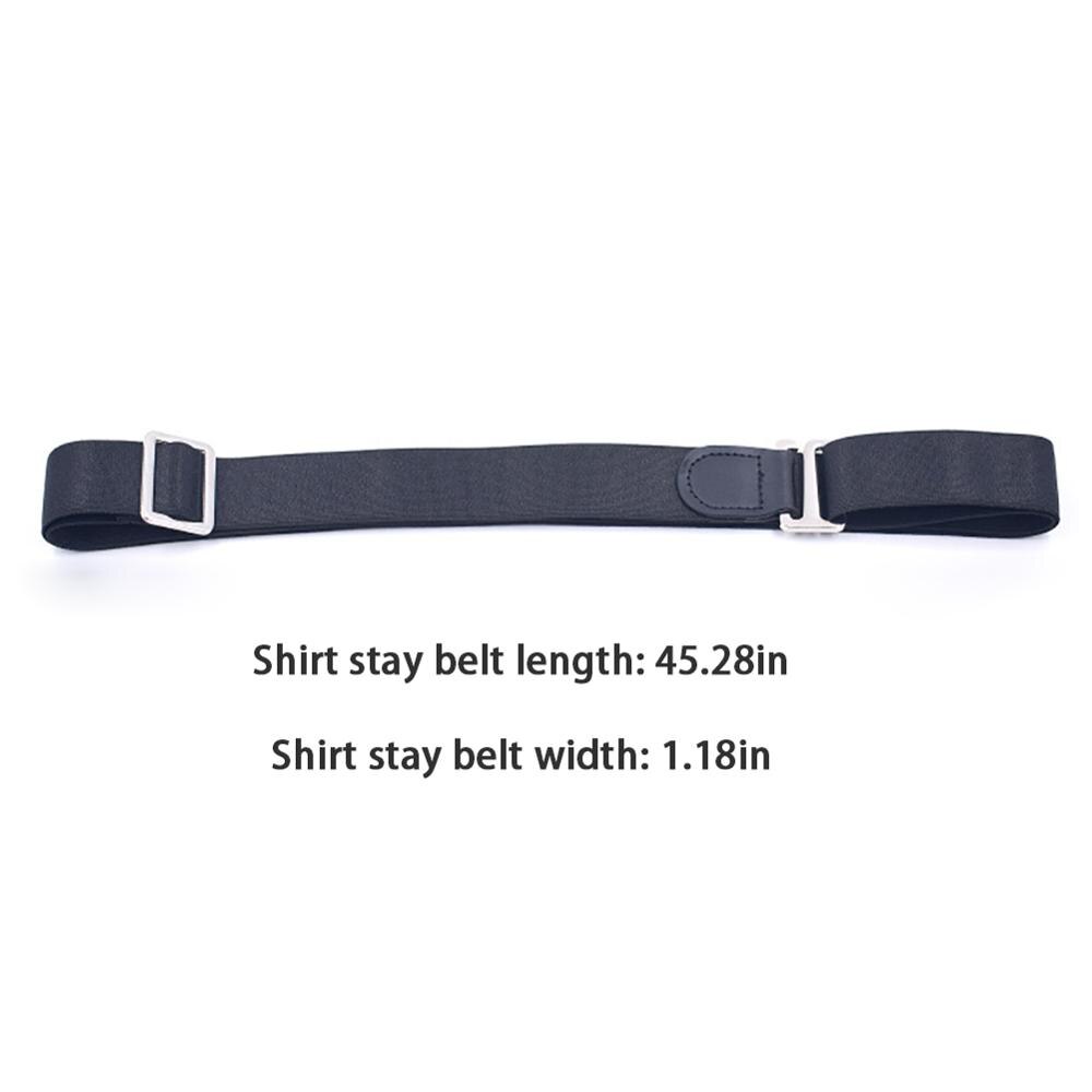 Men Shirt Stays Shirt Lock Belt Adjustable Elastic Shirt Holder Keeps Shirt Tucked in for Men and Women, Black