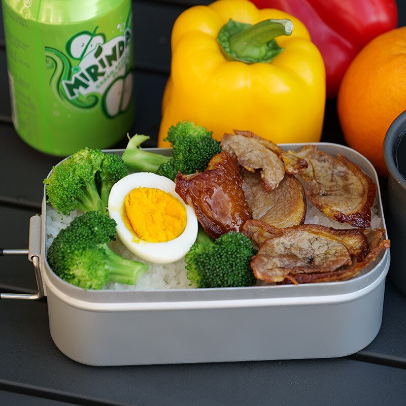 Outdoor Camping Draagbare Picknick Aluminium Lunchbox Opvouwbare Voedsel Container Reizen Koken Kookgerei