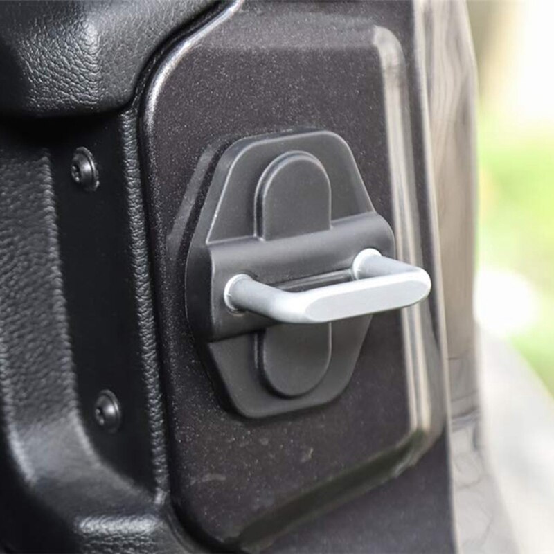 Dekoracja zamka drzwi pokrywa dla jeep kowboj Jl 2018 2019 osłona zamka drzwi naklejki akcesoria samochodowe czarny, 4 sztuk (2 drzwi)