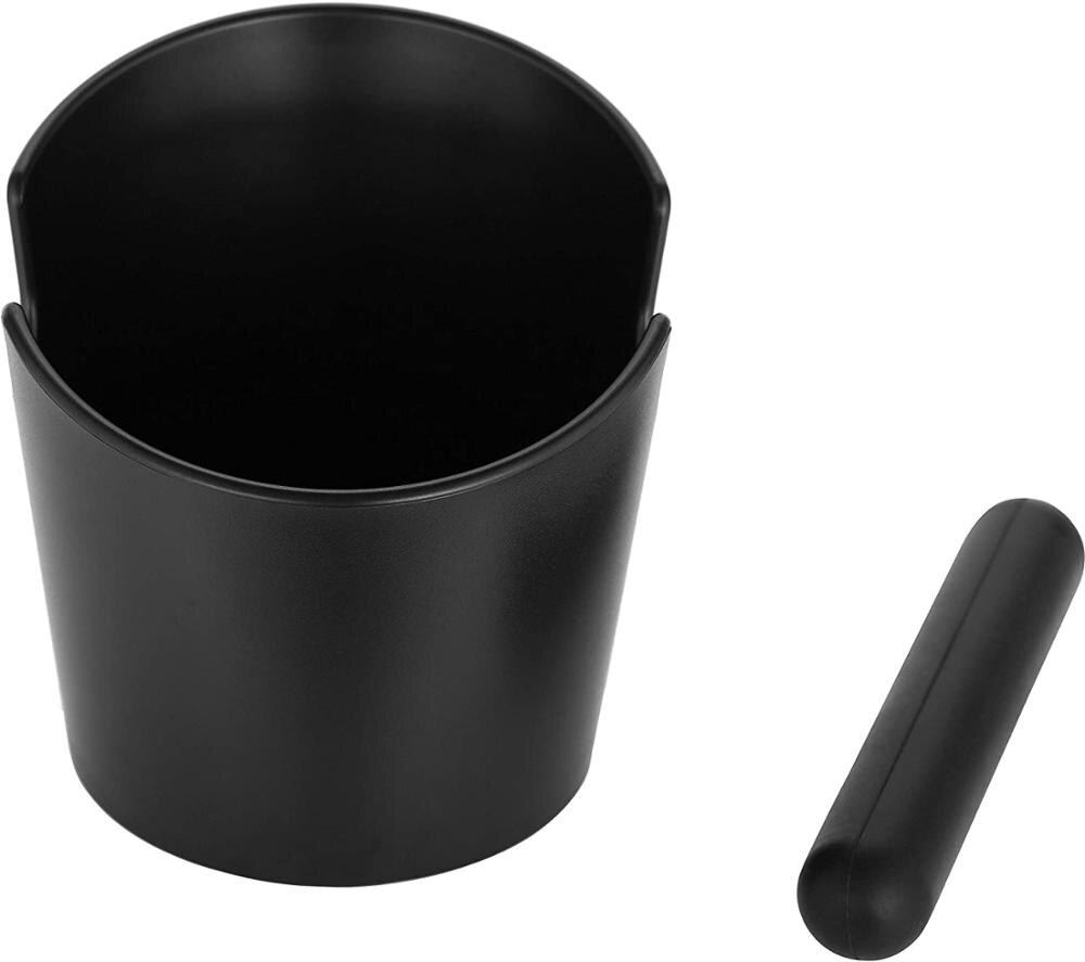 Coffee Knock Box, Shock-Absorbent Durable Barista Style Espresso Knock Box with Removable Knock Bar and Non-Slip Base (Round)