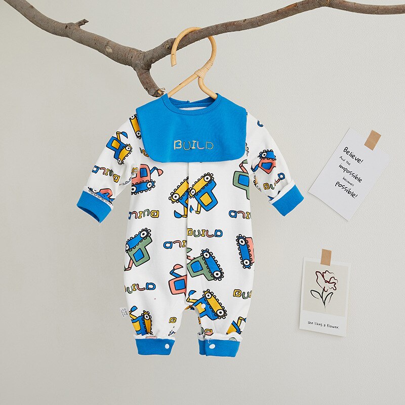 Carter Peuter Jumpsuit Vier Seizoenen Romper Baby Jongen En Meisje Cartoon Dier Romper Jongens Printer Lange Mouwen Jumpsuit: 8