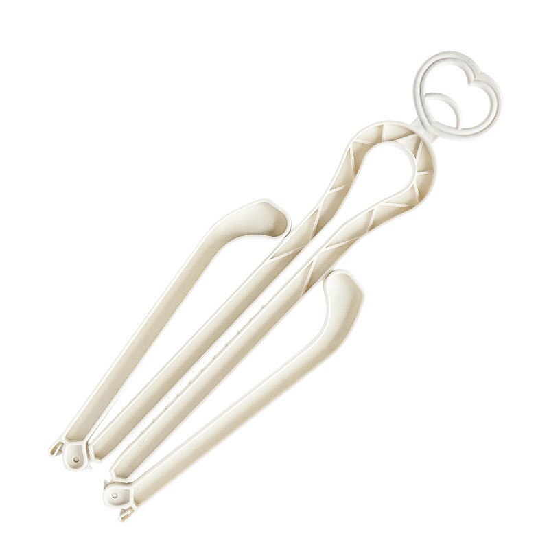 Bottes en plastique PP de pour femmes et hommes, extenseur de chaussures légères, évite le pliage, bottes hautes à Clip, forme d'amour: Ivoire