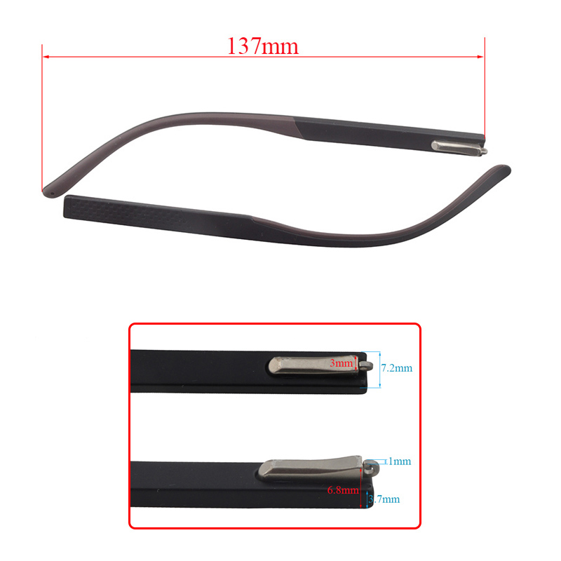 1 paar  tr90 brillen flexibele scharnier voor reparatie gebroken stang vervangende veer geheugen brillenpoot  tr006