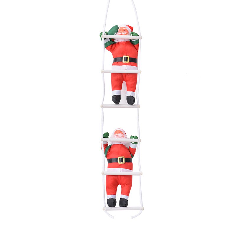Santa Claus Climbing Rope Ladder Ornaments Christmas Tree Pendant Hanging Doll Ornament Xmas Home Decor Navidad Decorar: 25cm 2 ladder