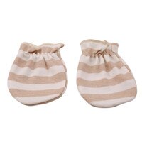 100% baumwolle Baby Anti Kratzen Handschuhe Karikatur Neugeborenen Handschuhe Schutz Gesicht Baby Fäustlinge Handschuh Kleinkind Zubehör: Braun Streifen