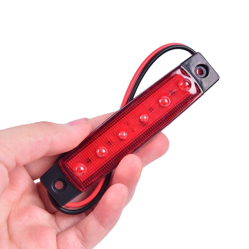 Indicador lateral de camión, Bombilla de señal intermitente LED de 12V y 24V para coche, camión, remolque, luz de advertencia trasera, luces de freno, 1 ud.