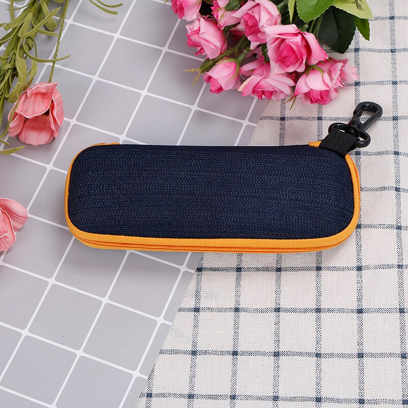 Glazen Doos Denim Stof Rits Zonnebril Bescherming Container Creatieve Rits Potlood Tas Schooltas Briefpapier