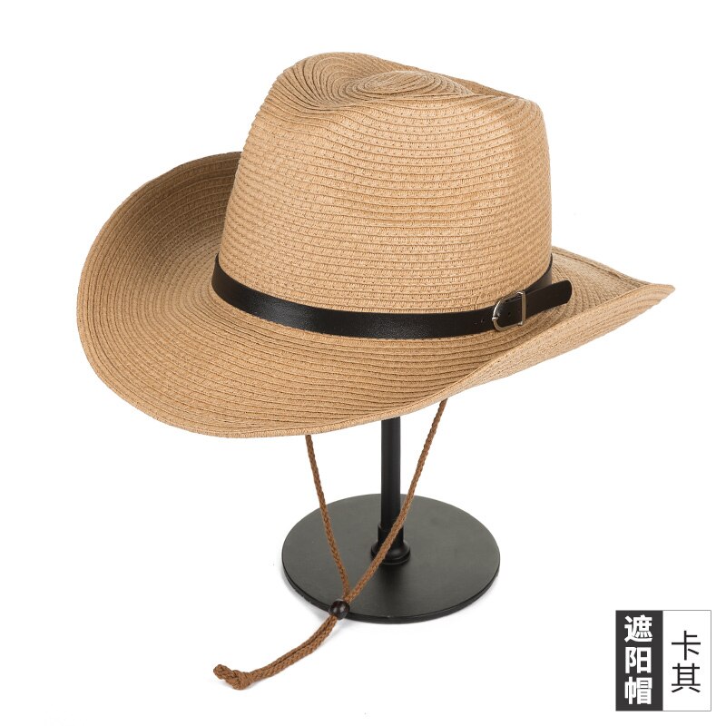 Udendørs solhat til mænd bred skygge mænd & #39 sommer fritid stråhat åndbar parasol hat herre & #39 sommer raffia solhat b -8283: Stil 8