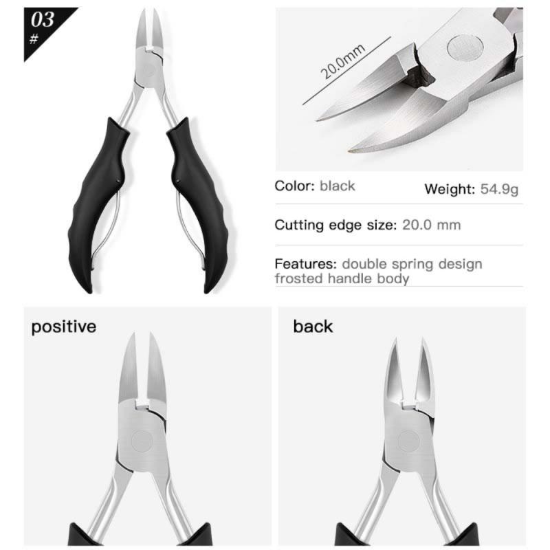 Cortauñas para manicura herramienta de ranura especial Tijeras para uñas boca oblicua Olecranon del dedo del pie Tijeras para uñas tijeras de pedicura artefacto TSLM1: 03
