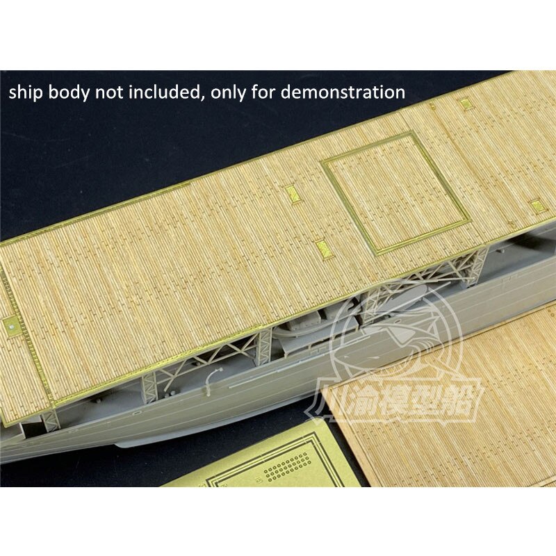 1/350 Scale Wooden Deck Masking Sheet PE For Trumpeter 05631 USS Langley CV-1 Model Ship CY350067 Assemble