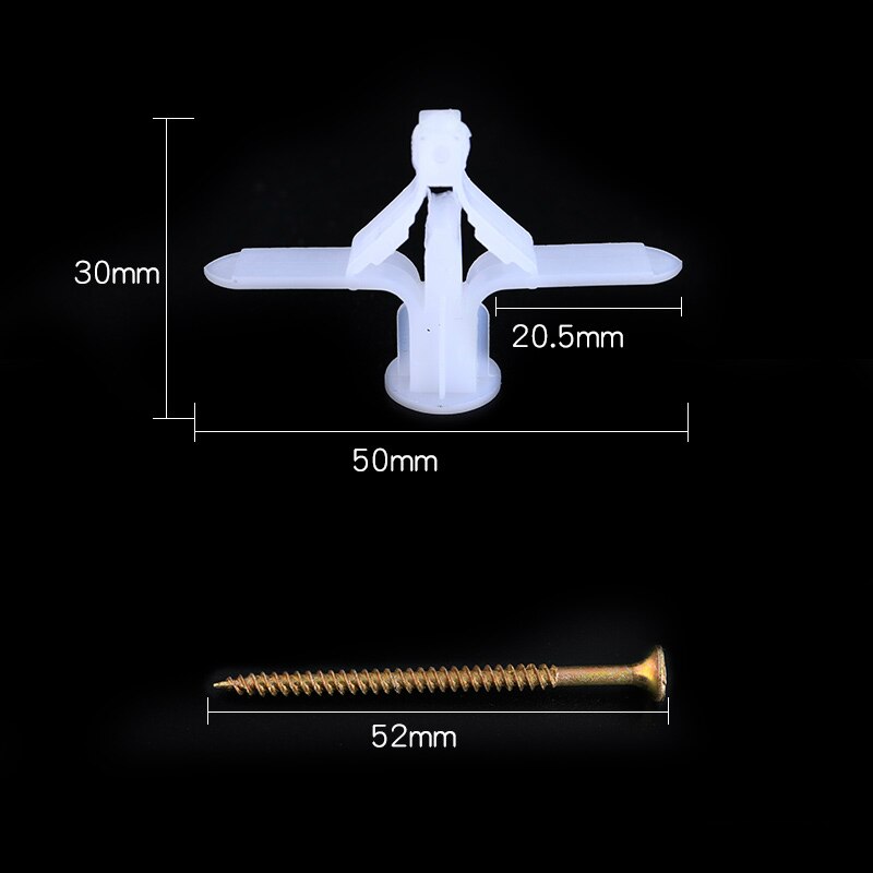 10PCS Aircraft expansion bolt Plastic expansion sleeve Aircraft anchor Gypsum board hollow brick hollow wall Expansion screw: Default Title