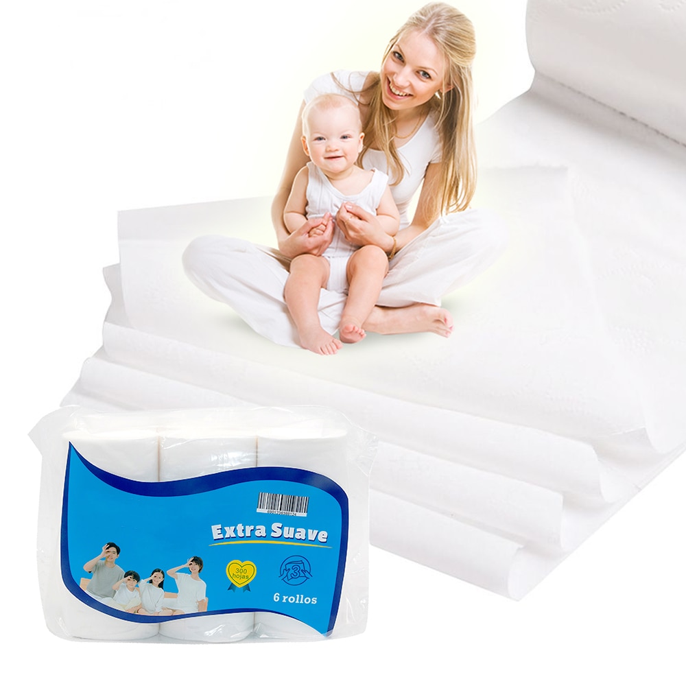 12 Rolls Toilet Paper White Soft Coreless Roll Paper Towel Kitchen Bathroom Bath Tissue For Kids Adults Household