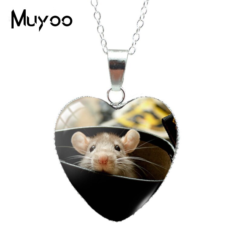 Cute Pets Animal Mouse Funny Hamster in the Bag Heart Pendant Necklace Jewelry for Kids HZ3: 3