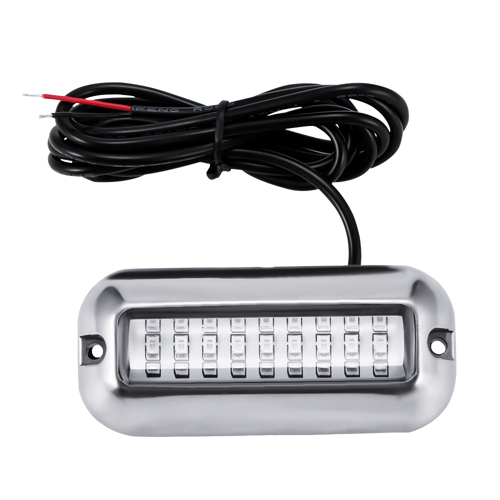 IP68 Waterproof Boat Transom Lamp 27LED Stainless Underwater Light Pontoon Marine Ship Lights Blue/White