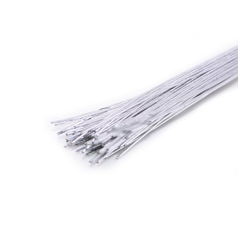 25pcs/lot Stocking Flower Wire #26 Paper Wire Commonly Used Iron Wire For DIY Nylon Stocking Flower Making Material Accessory: T02 silver