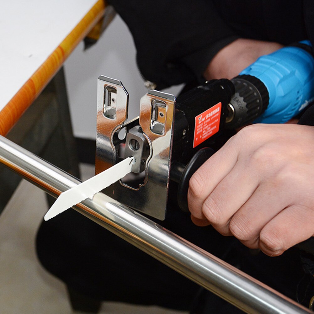 Lime de fixation pour perceuse électrique, Kit de scie alternative pour perceuse électrique, travail du bois avec poignée, accessoires de coupe de métal multifonctionnels