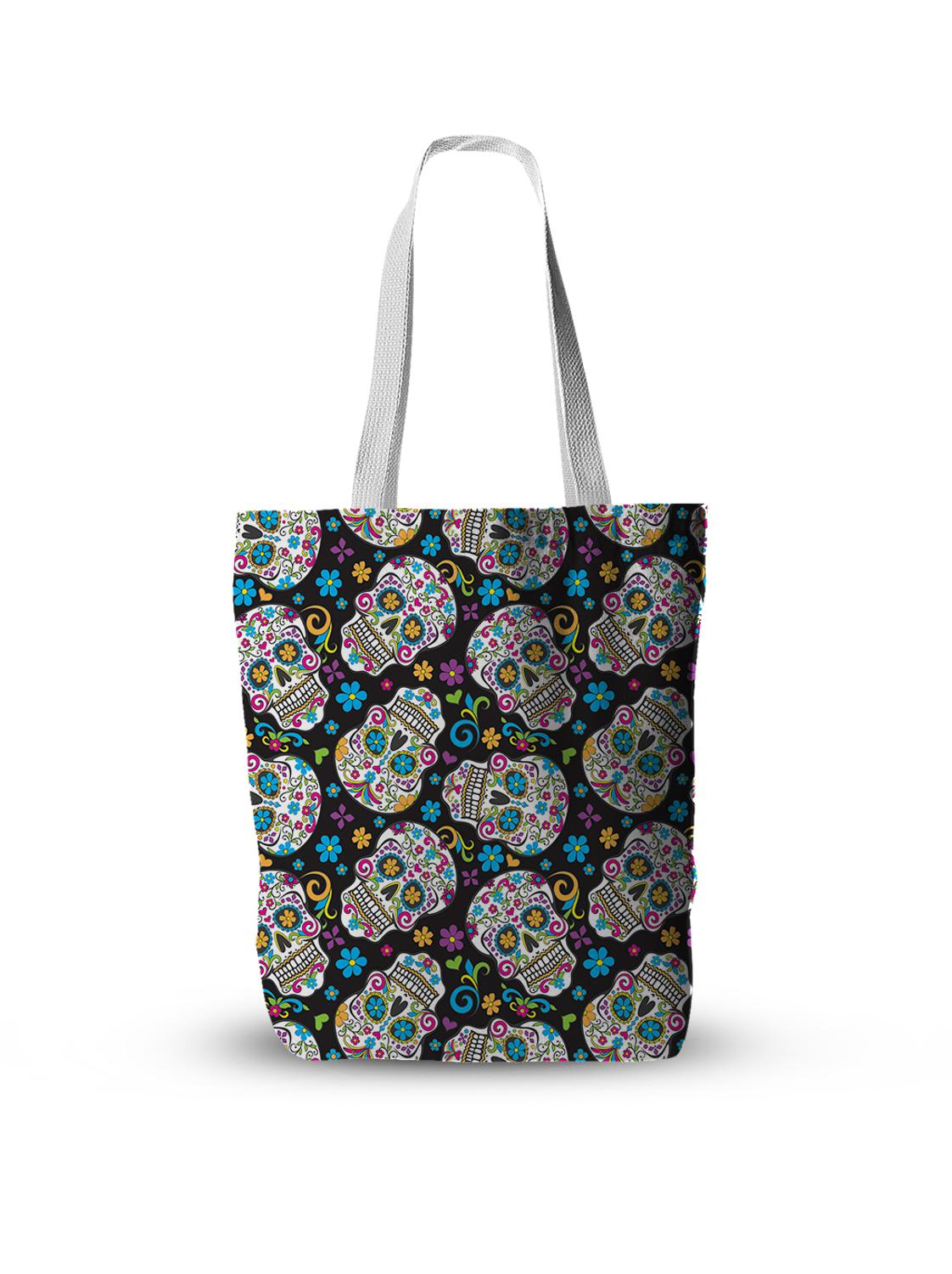 Mode Vrouwen Canvas Handtas Dier Schattig Meisje Boodschappentas Schedel Leuke Casual Schoudertas Grote Capaciteit Tote Bag Herbruikbare Tas: style8
