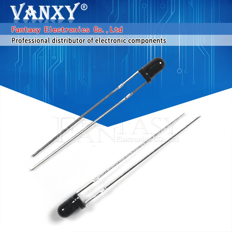 100 stuks led 3mm 940nm ir ontvangstdiode ronde buislamp
