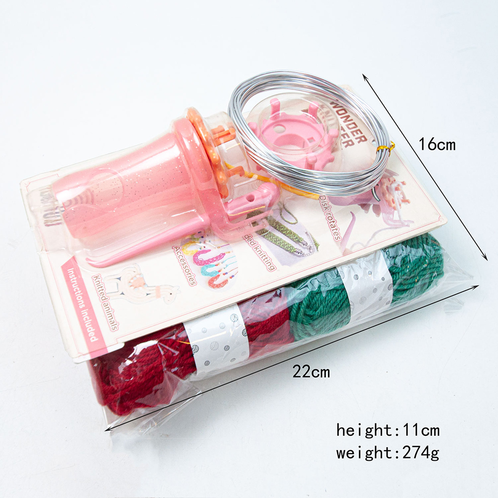 Maszyna do splatania lin z korbką, kolorowe zestawy do robienia na drutach z tkanych lin, wielofunkcyjne narzędzie do tkania bransoletek z tkanych lin