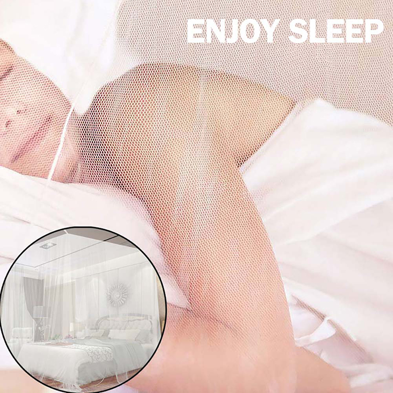 Bedside Mosquito Net Canopy Mosquito Net 2 Bed Mosquito Repellent Tent Insect Reject 4 Corners Marriage -White