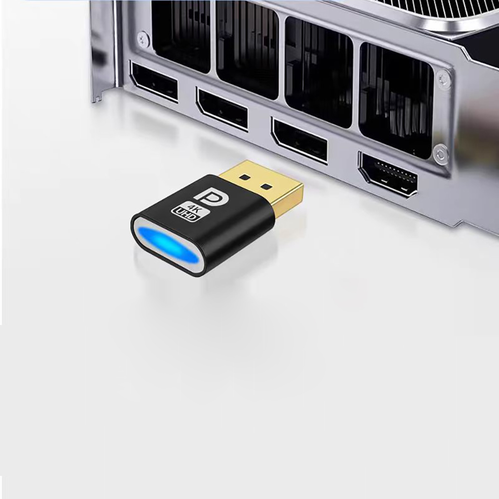 4K DP DisplayPort Plug Virtual Monitor Remote On Hold Wakeup Adapter 3060 Graphics Card Load Converter EDID Lock Screen Emulator