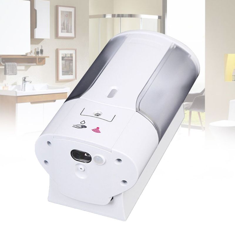 Automatic Smart Sensing Soap Dispenser with Window Wall-mounted Sensor Contactless Hand Sanitizer Shampoo Container for Bathroom