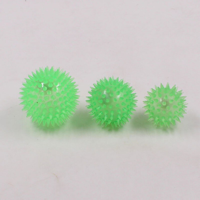 Dog Cat Luminous Sounded Elastic Bite Chew Ball Toys ， Blue