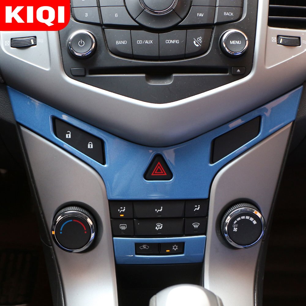 ABS cromo para Panel de consola central aire acondicionado de lentejuelas de la etiqueta engomada para Chevrolet Cruze Sedan Hatchback