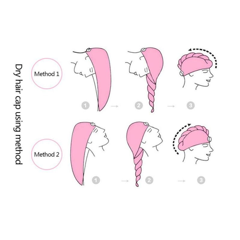 Quick Drying Towel Absorb Moisture Dryer Towel High Magic Microfiber Hair Bath Shower Wrap Hat Cap