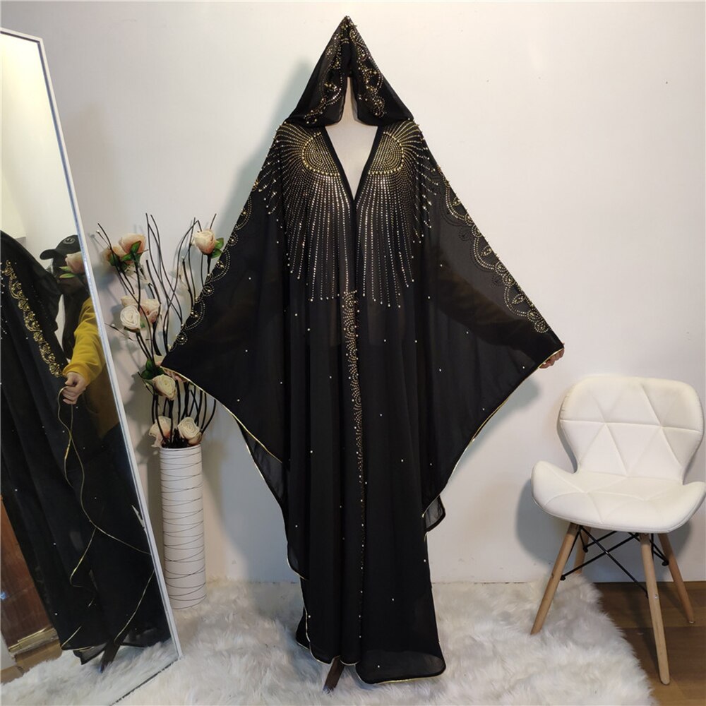 Boléro Mujer Abaya dubaï Djelaba Femme femmes perlée haussement d'épaules Cape Robe Hijab haussement d'épaules Niqab musulman Boerka islamique tunique turquie manteau