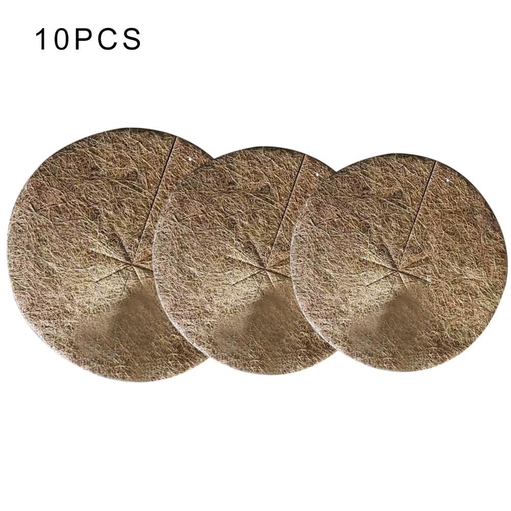 10PCS Winter Coconut Mulch Cover Root system Keep Warm Mulch Disc Plant Cover Coir Mat for Gardening