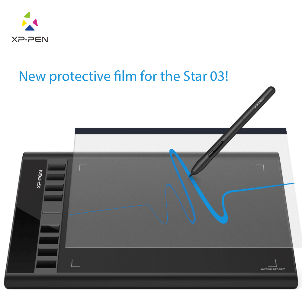 Xp-Pen Beschermende Film 2 Stuks Voor Star03 Grafische Tekening Tablet
