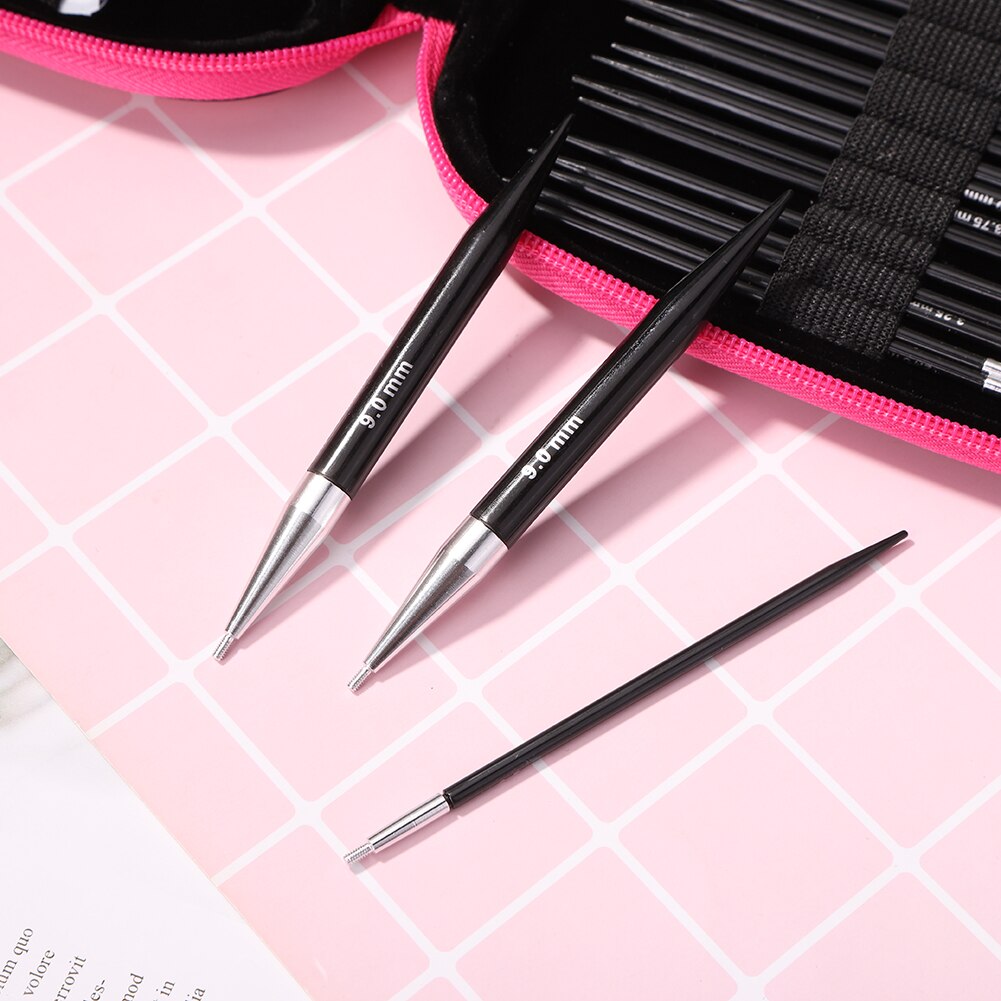 Circular Knitting Needles Set Interchangeable Crochet Hook Needles Aluminum Crochet Yarn Knitting Kit DIY Weaving Sewing Crafts