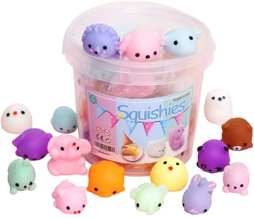24pcs bomboniere per bambini Mochi Squishy Toy moji bomboniere per bambini Mini Kawaii squishies Mochi antistress ansia giocattoli