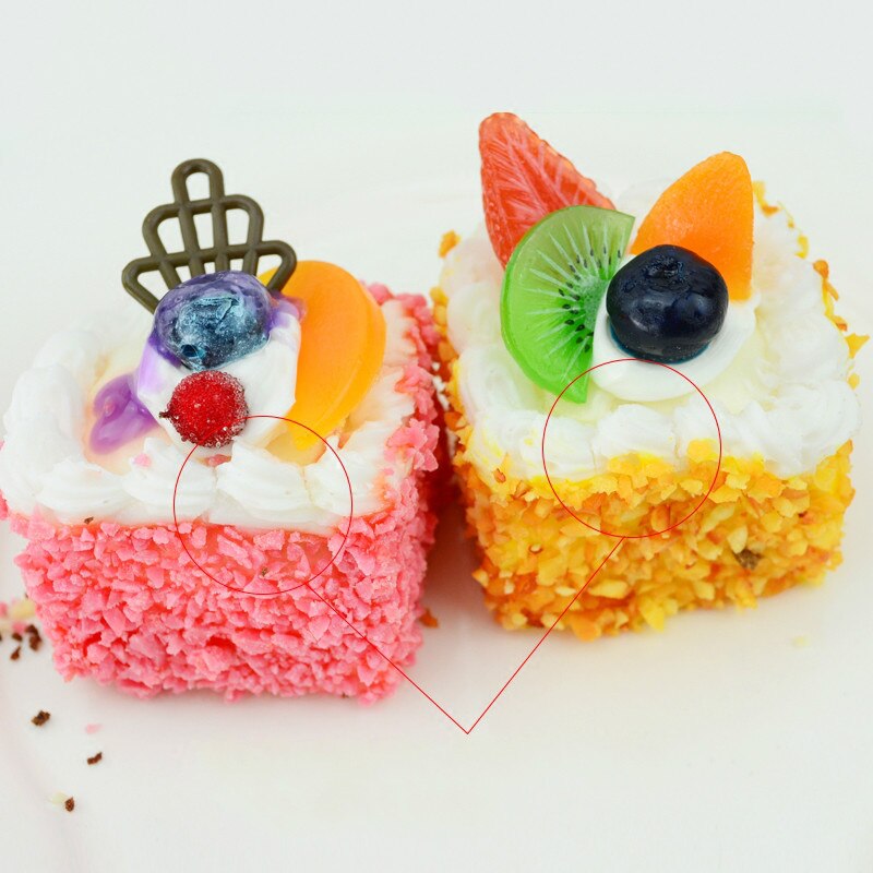 1pc kunstige mad kage snack dessert fest dekoration mini model boligindretning bryllupsfest fotografering rekvisitter gør-det-selv tilbehør