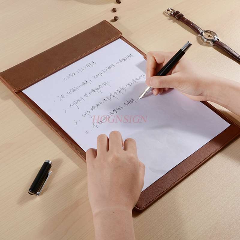 learning stationery A4 Clipboard Leather Writing Pad Clip Clip Signboard Office Plywood Stationery Writing Board