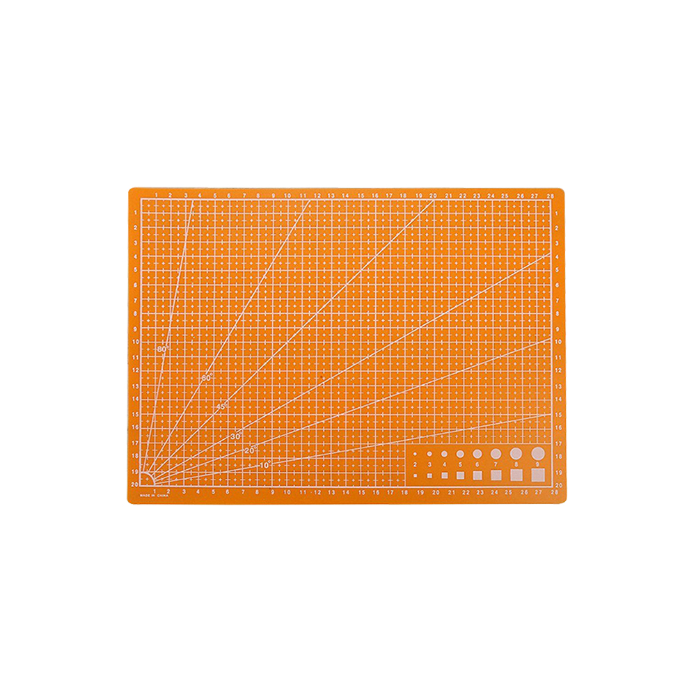 3 Colors A4 PVC Double-sided Grid Lines Cutting Board Mat Self-healing Cutting Pad DIY: YELLOW