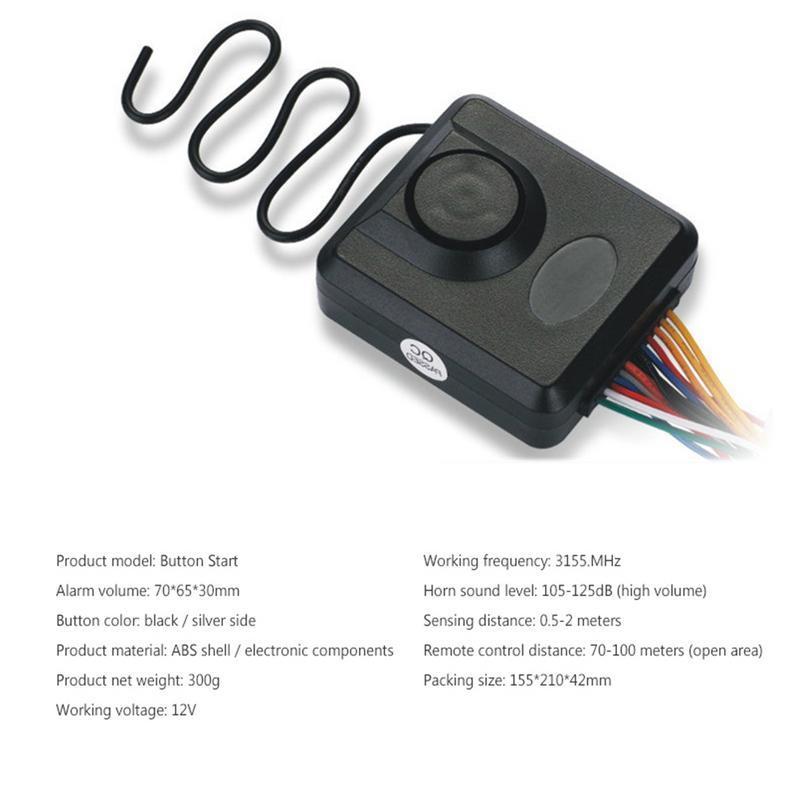 Universal Motorcycle Bike Alarm System Scooter Anti-theft Security Alarm System Remote Control Engine Start Alarm Speaker PKE